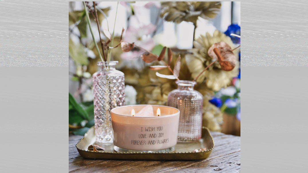 Candles with Crystal rock