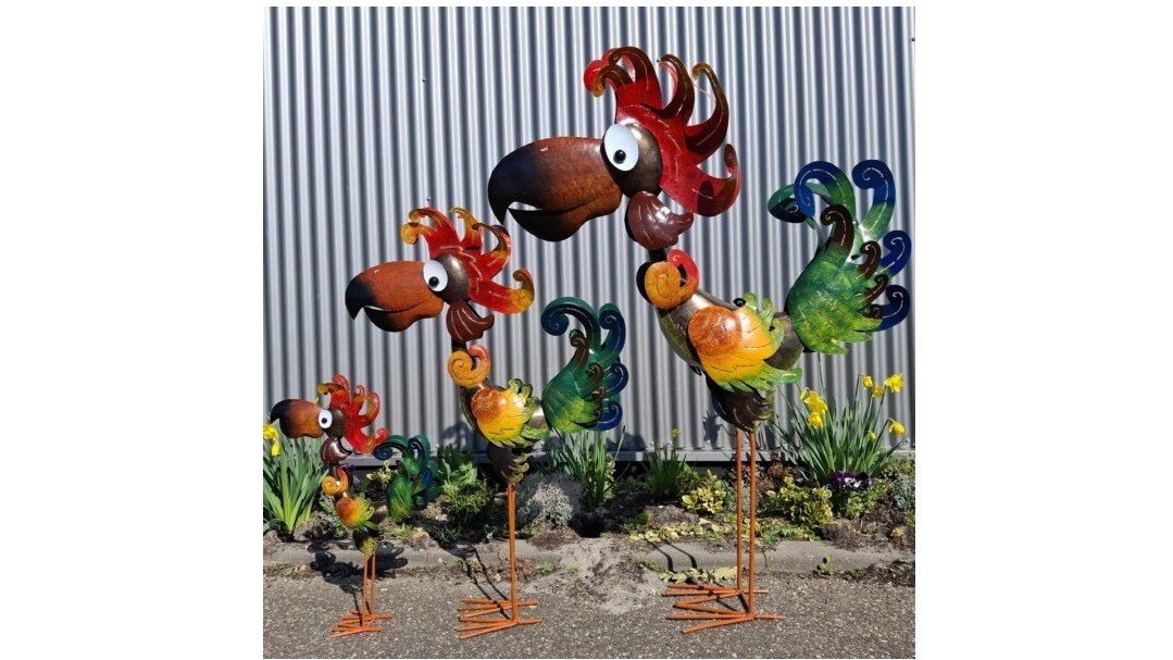 Vogel, Large, Metaal, Tuinbeeld, Art Bizniz, BW24135L,