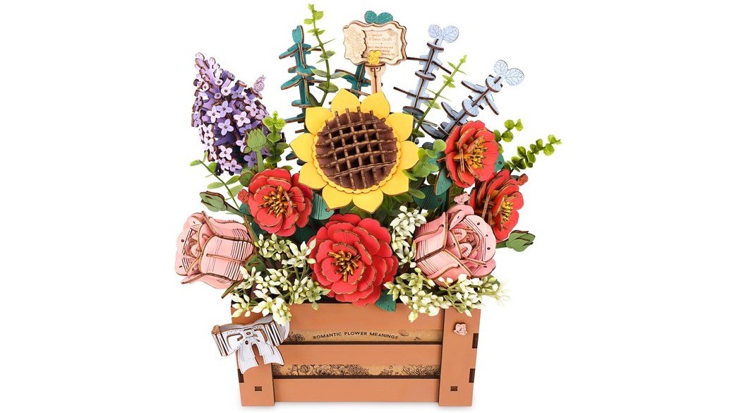 Robotime ROWOOD 3D Wooden Flower Bouquet