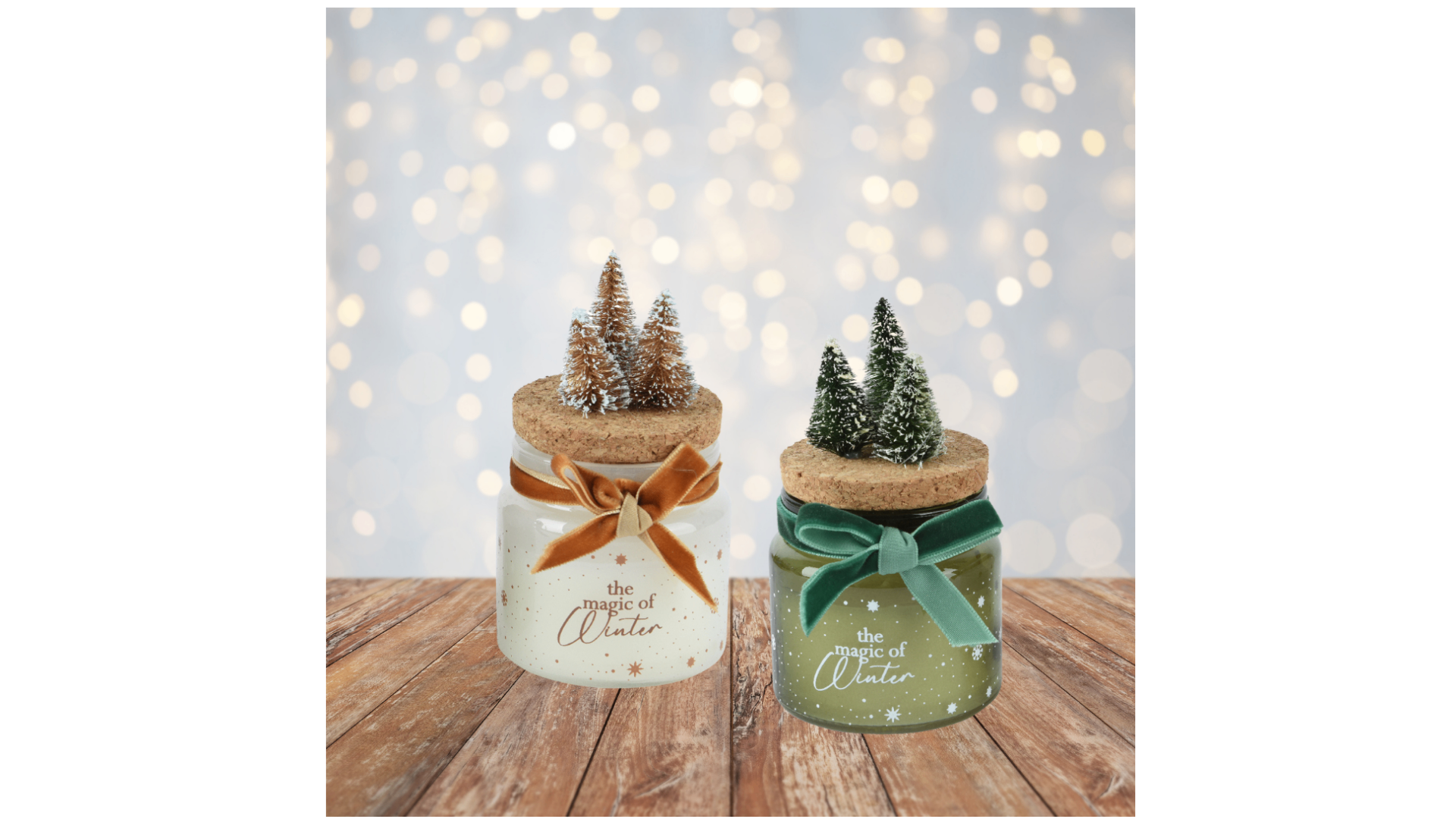 Candle with Christmas Trees