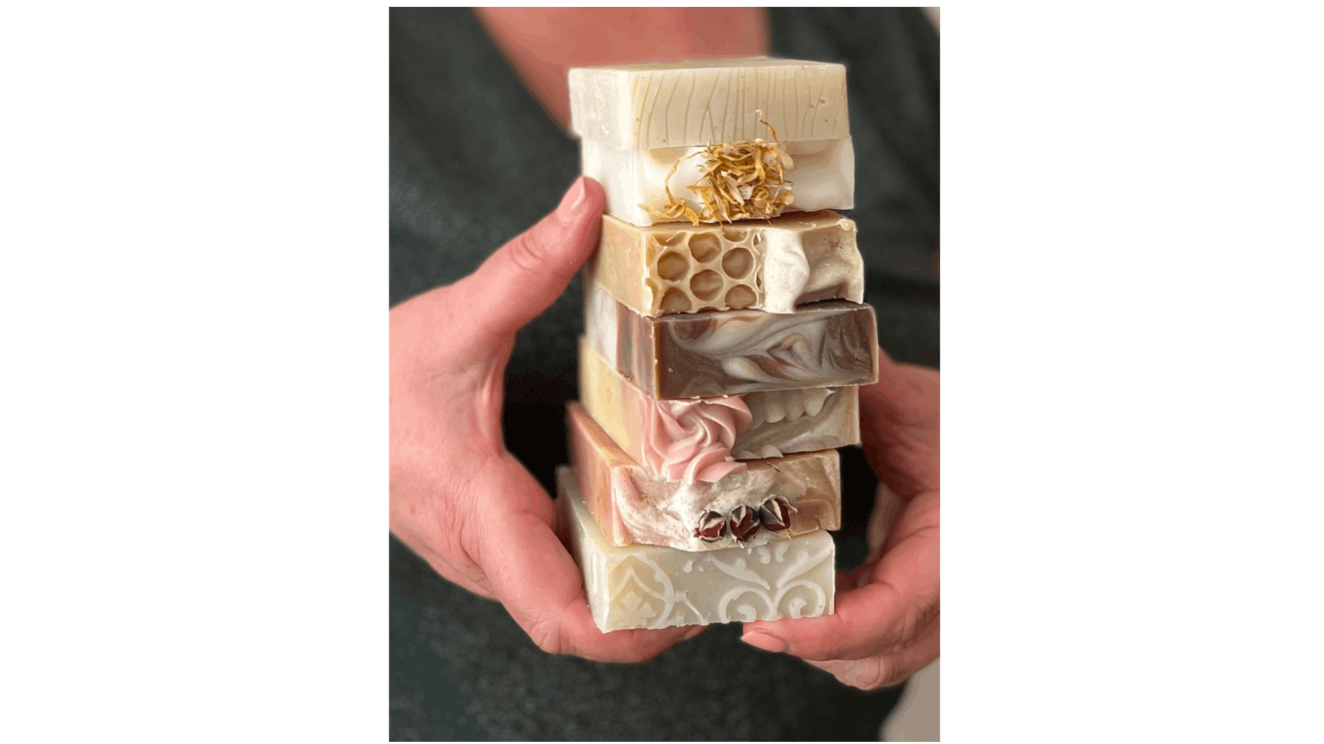 Stapel ambachtelijke zeep