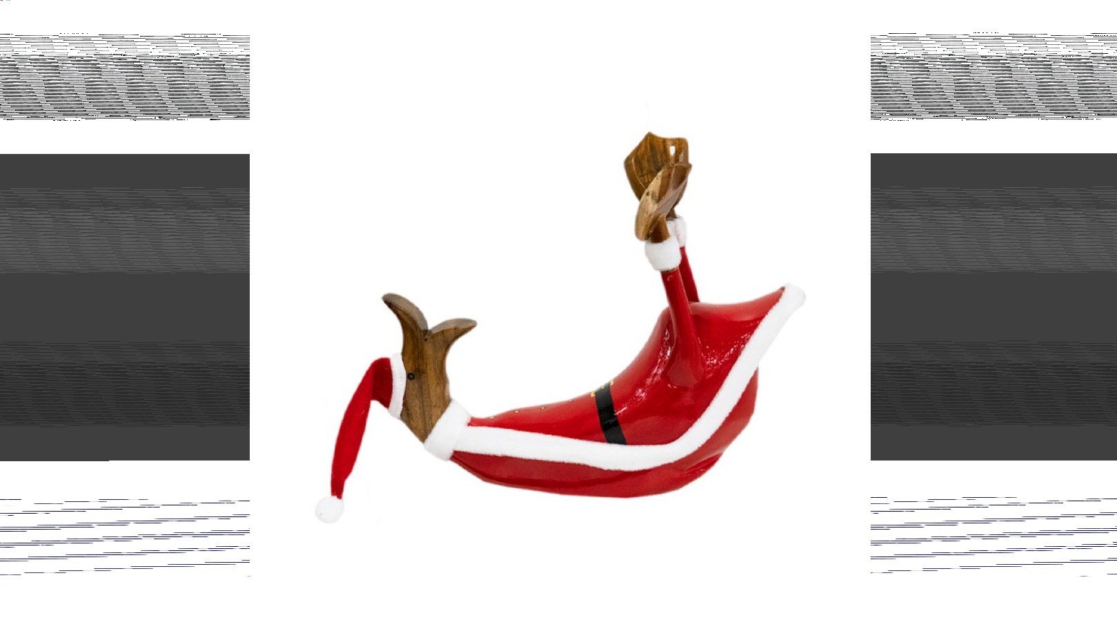 Houten fleshouder kerst eend