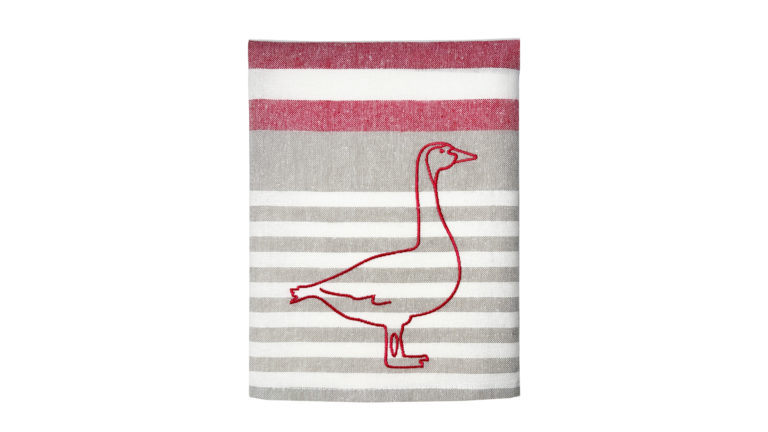 Tea towel – Christmas Gans seitlich