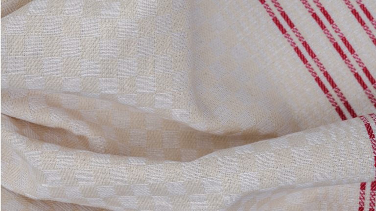 Tea towel – Grubentuch (pit towel) Beige | Rot