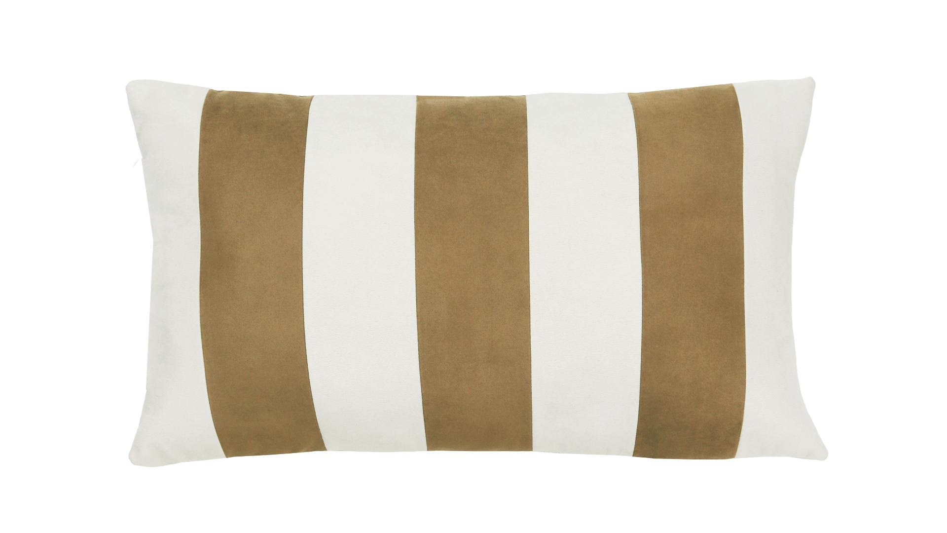 Kussen suéde streep mocha mousse zand 36x58cm