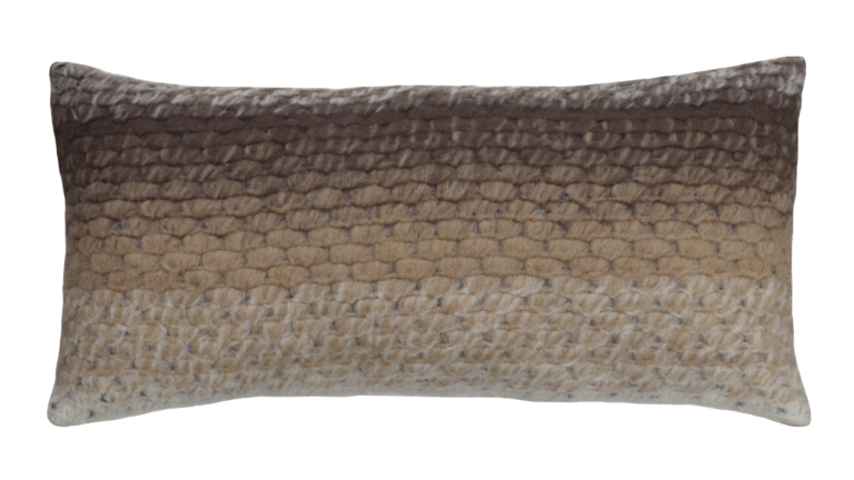 Kussen various mixed wool bruin