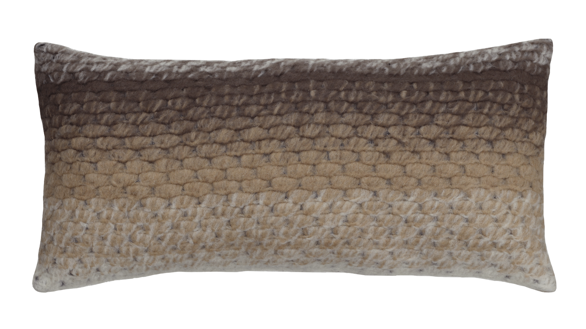 Kussen various mixed wool bruin