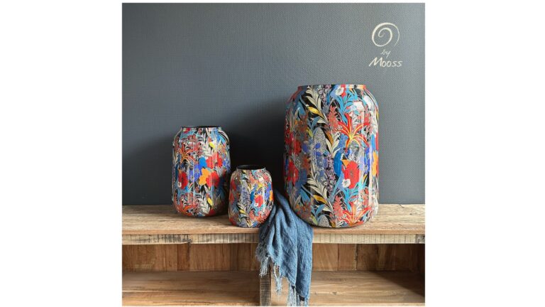 Vazen/planters Floral Blue