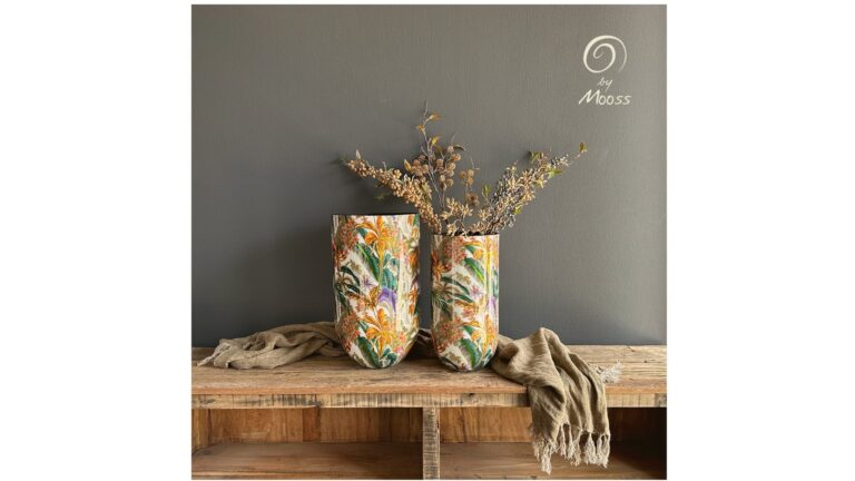 Vazen/planters Floral White