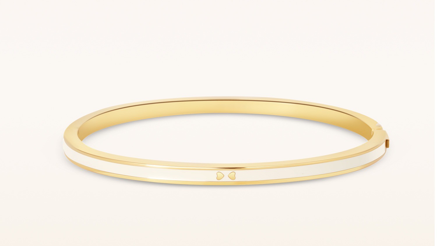 Amour Bangle Ecru 14K goud verguld