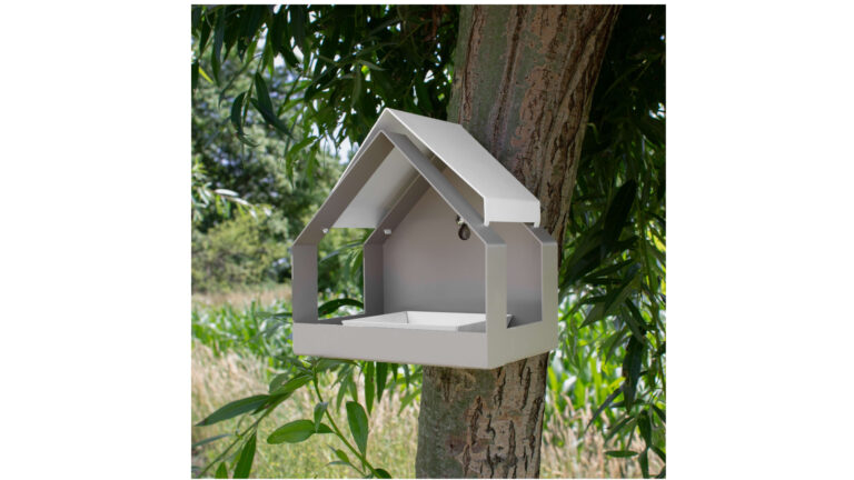 The Barn Wall bird feeder – sand / white