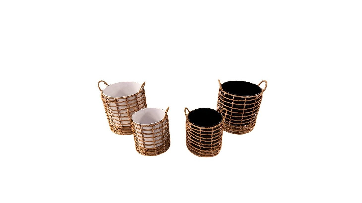 Metalen poten met riet