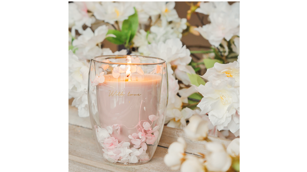 Double wall flower candles