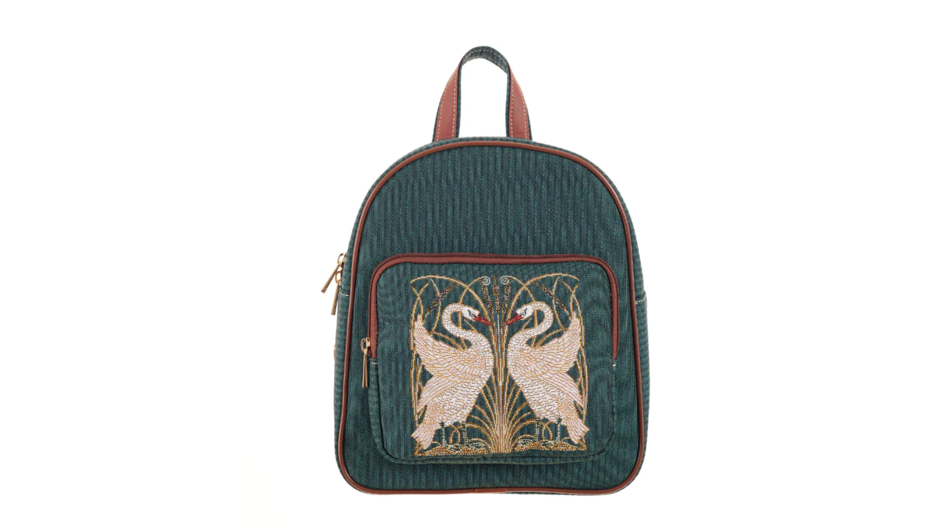Daypack – Rugtas – Swan – Zwaan – Donkergroene achtergrond