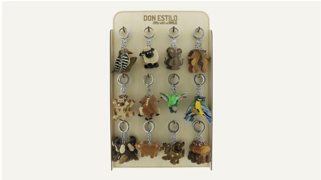 “Blank Hout” Sleutelhanger display