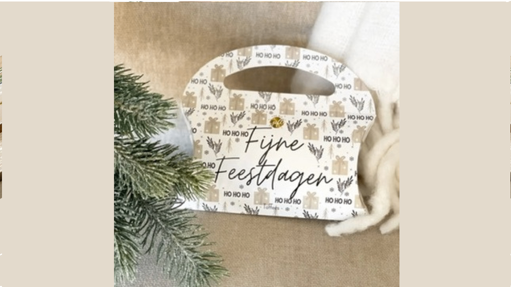 “Snoep Tasje Fijne Feestdagen”