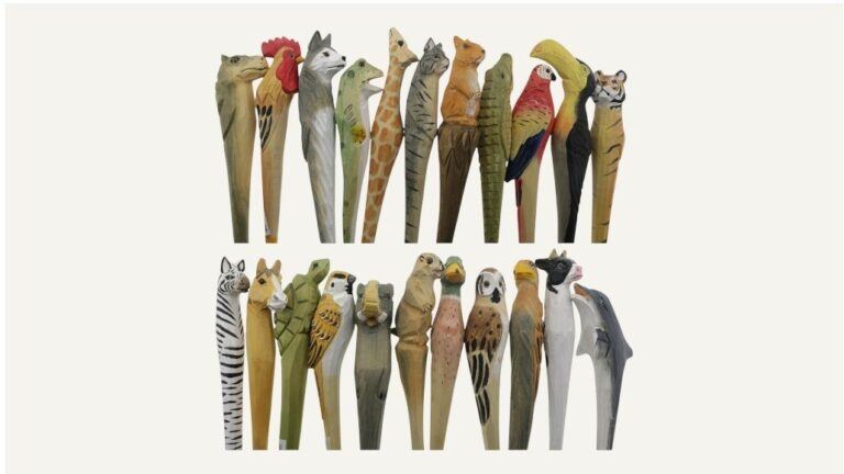 “Dierenpennen” van hout (handgemaakt)