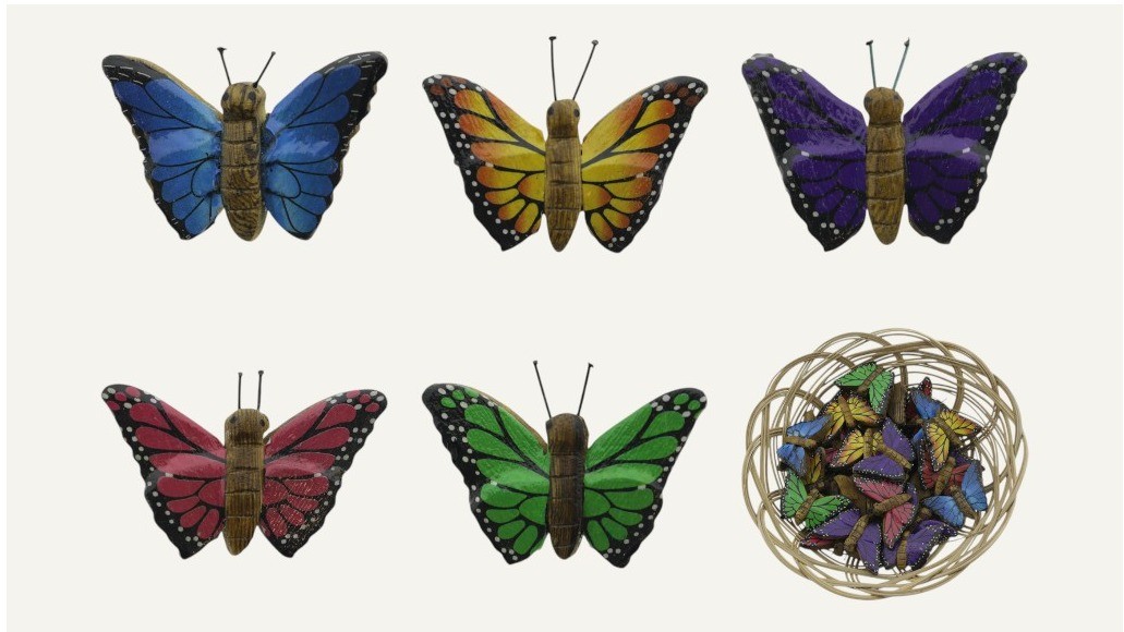 “Vlinders” van hout