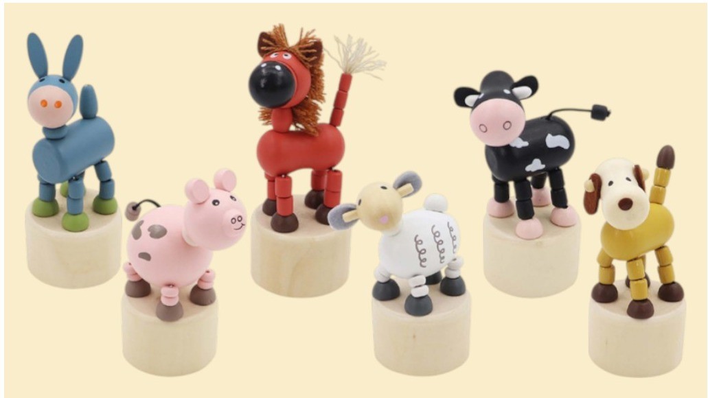 “Boerderij dieren” Houten drukfiguren