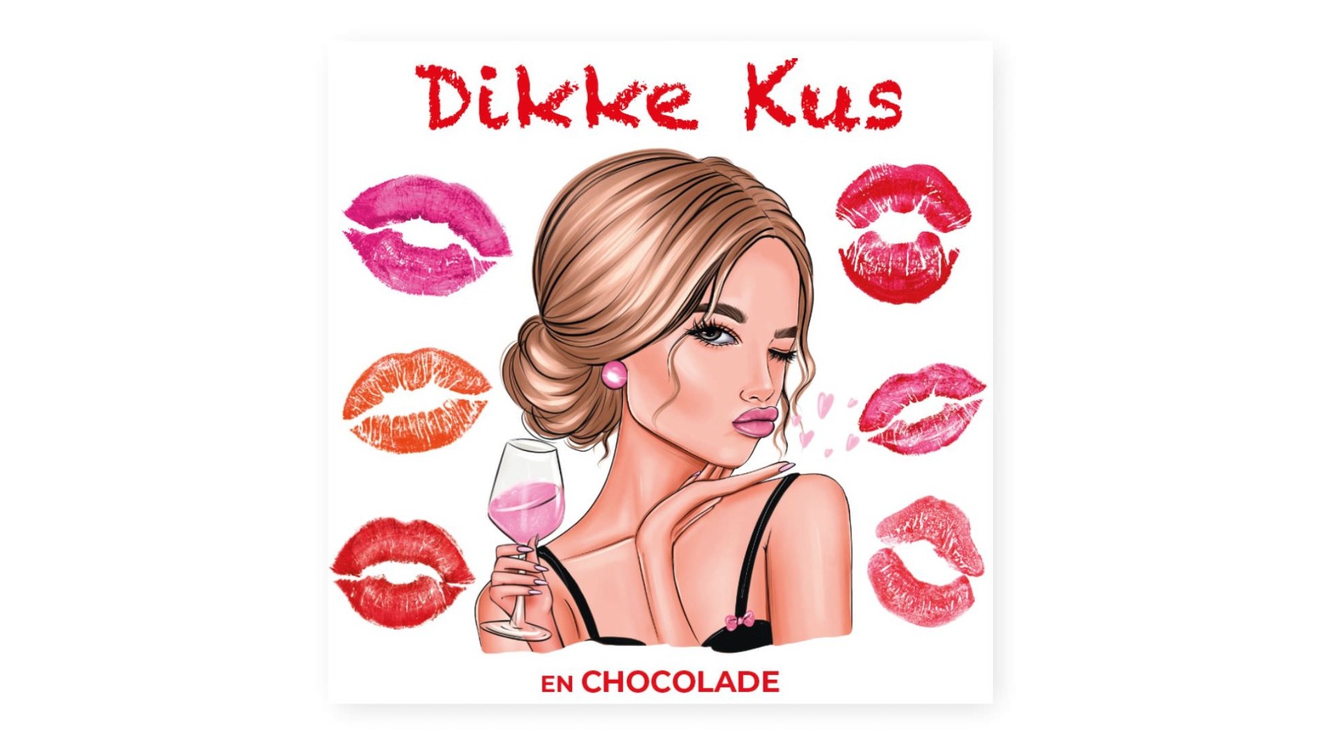 Chocolate Postcard Big Kiss