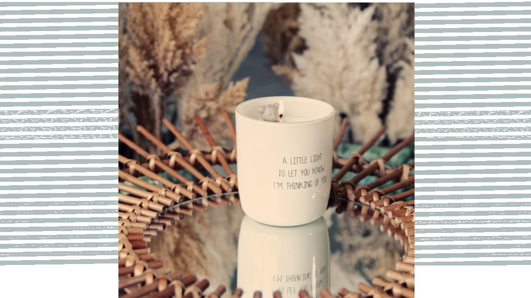 Soy candle with bear