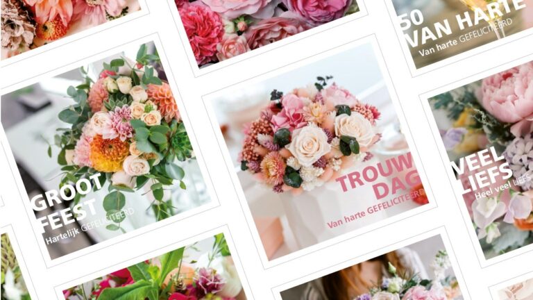 Le Jardin: vrolijk kado-/bloemenkaartje