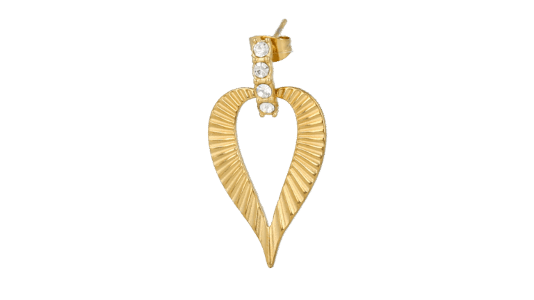 MB3737 Oorbellen met hart en zirkonia’s