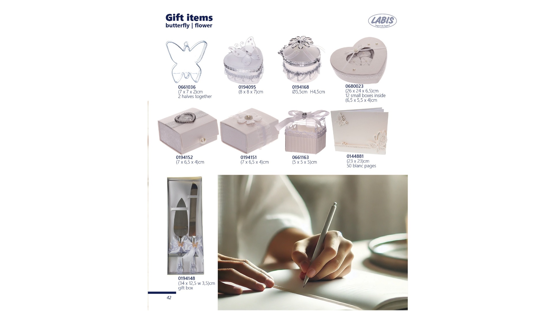 Gift items (butterfly & flower)