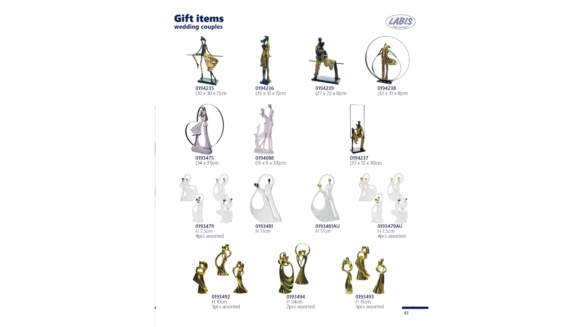 Gift items (wedding couples)