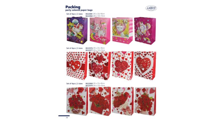 Packing – party colored paper bags