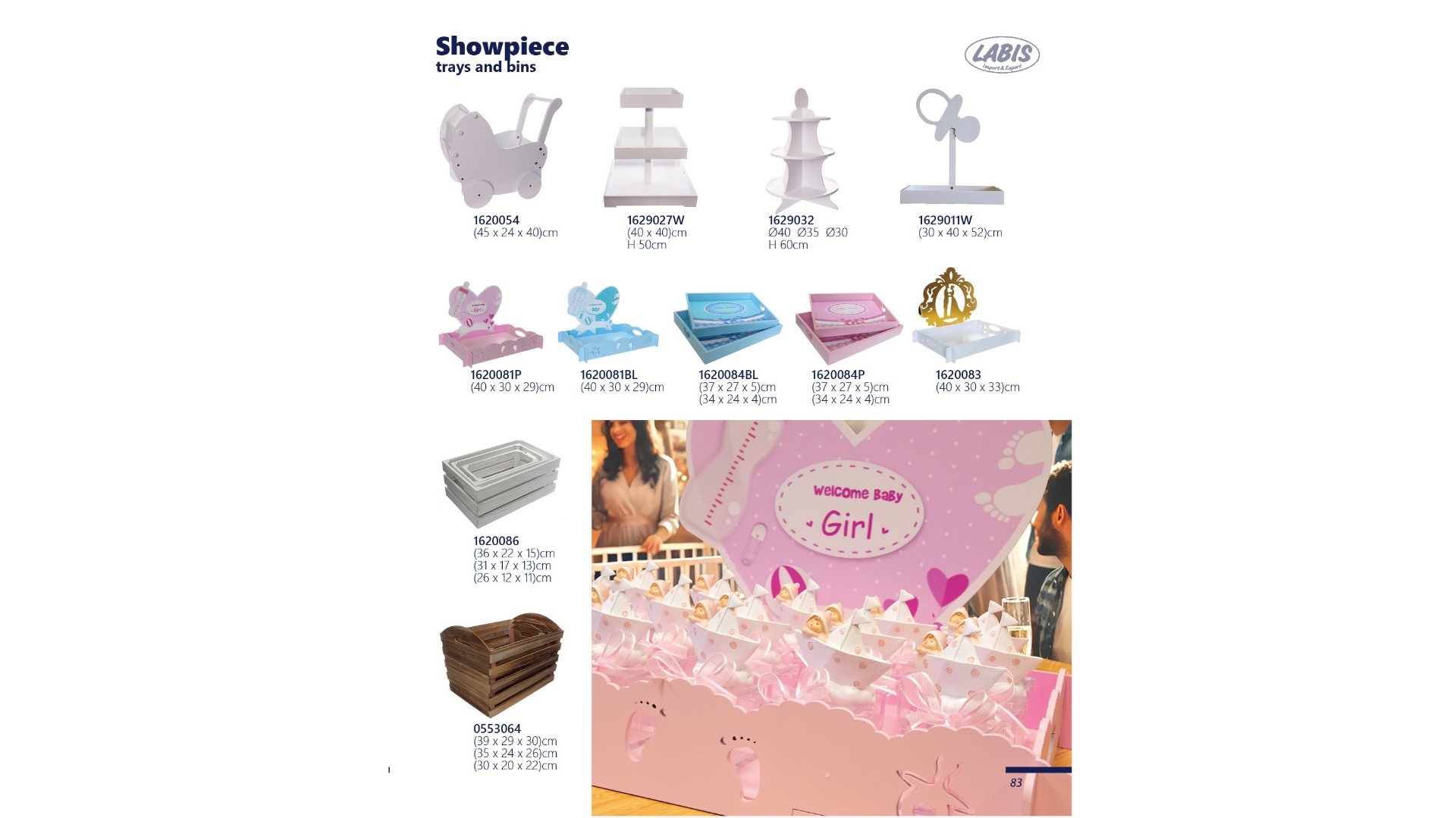 Wooden trays and bins