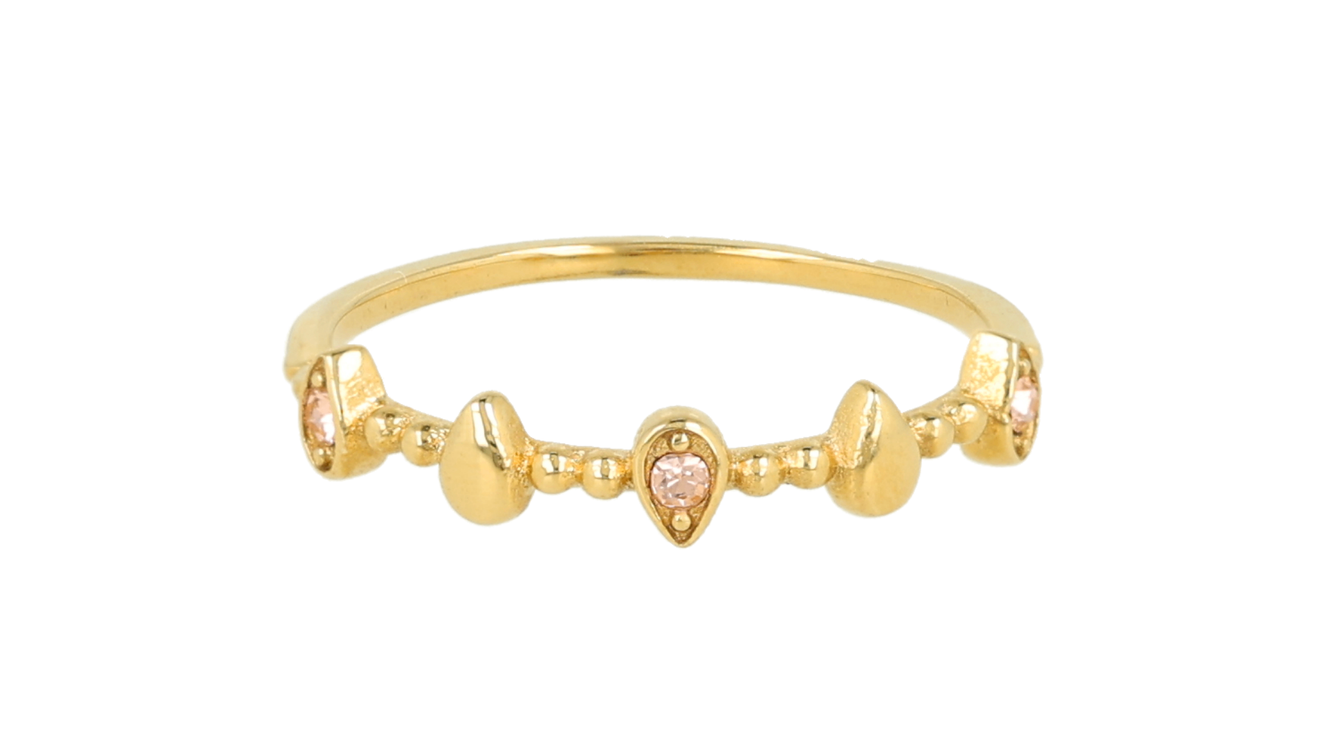 MB3790 Ring met Champagne glassteen