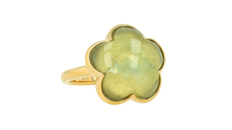 MB3748 Ring met bloem Green Fluorite