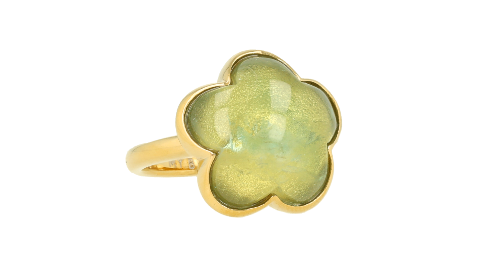 MB3748 Ring met bloem Green Fluorite