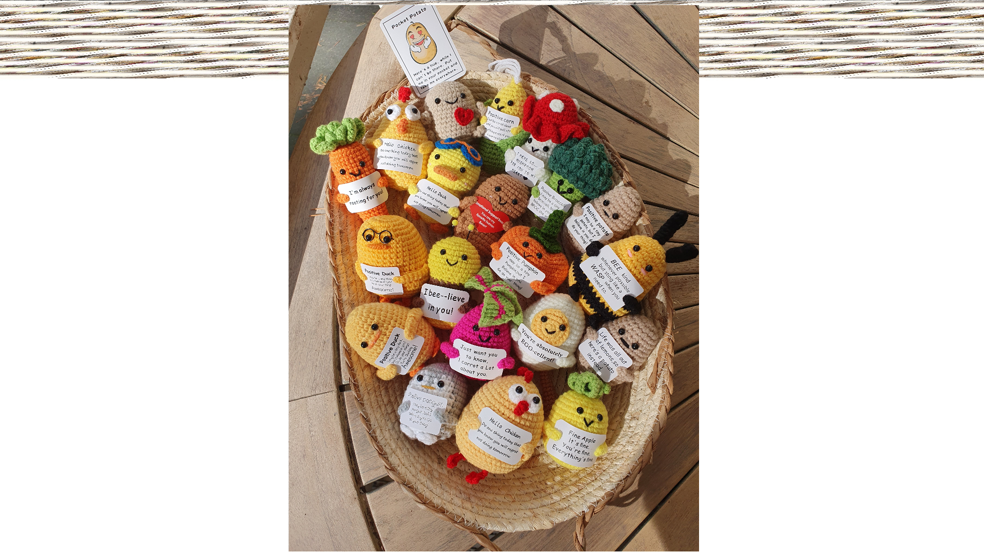 handgehaakte positive poppetjes