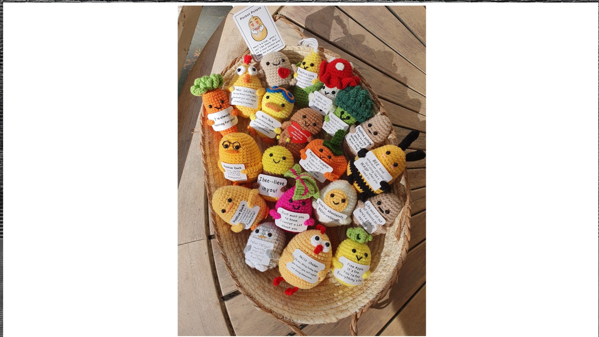 handgehaakte positive poppetjes