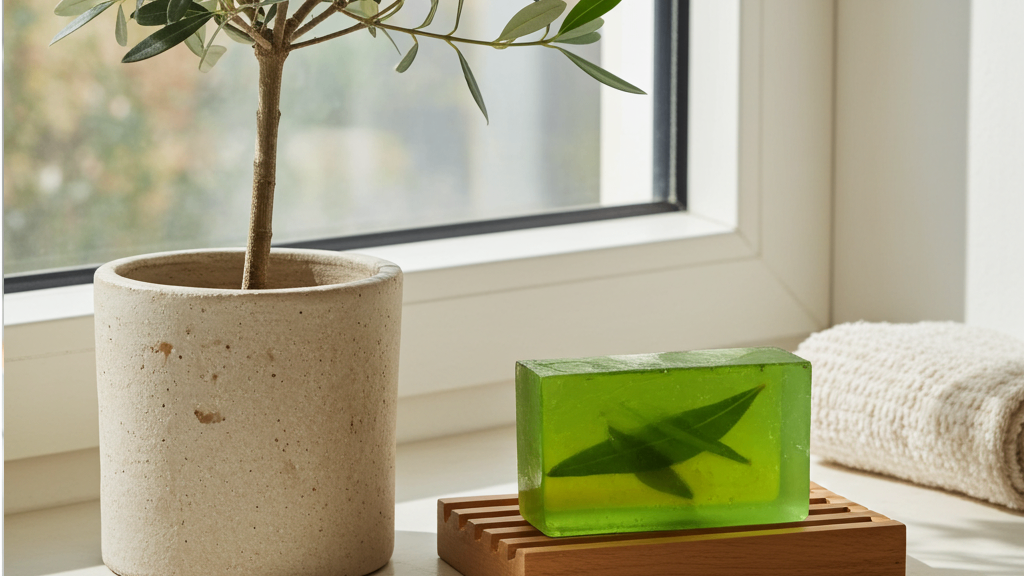 Olive Leaf Soap – Handmade & 100% Natural Experience the refreshing benefits of our handmade olive leaf soap. Crafted with natural ingredients, it cleanses, hydrates, and nourishes your skin daily.