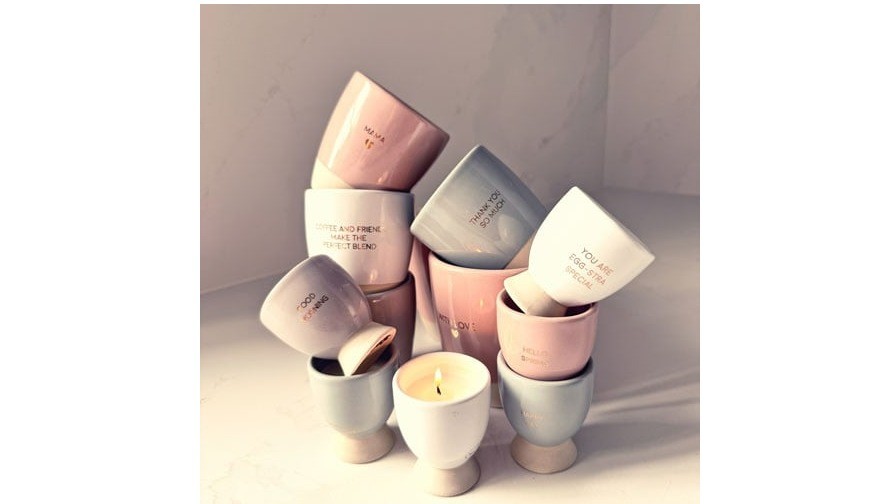 2-in-1 Eierdop, theemok en koffiekop en sojakaars