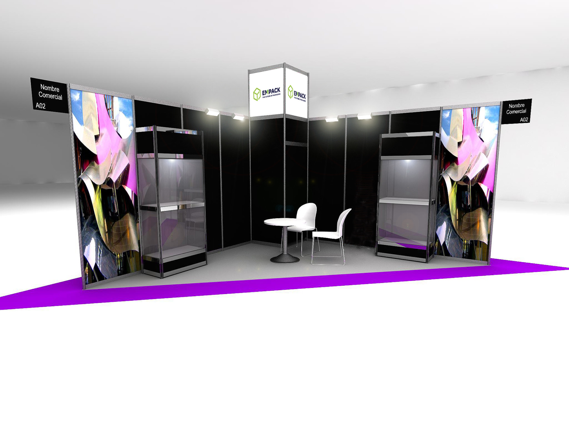 Module Unpacking Stand Empack Madrid | Shell scheme stand