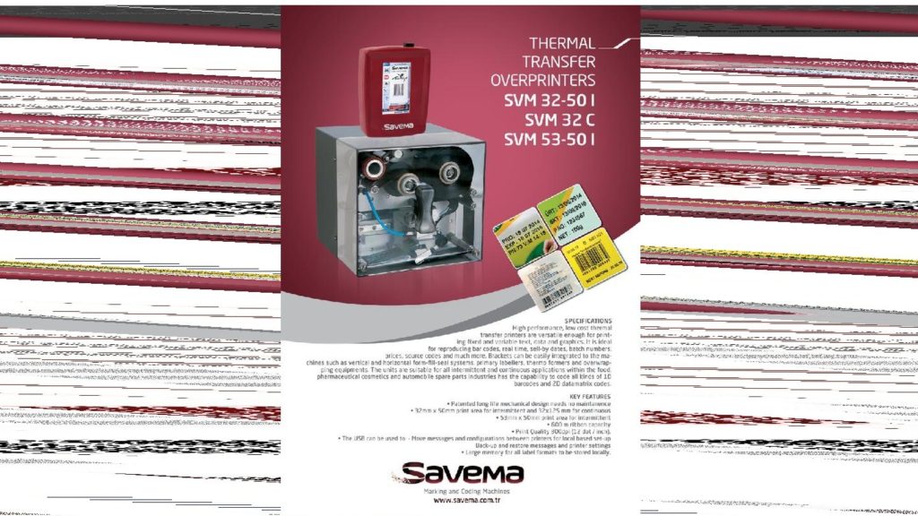 SAVEMA THERMAL TRANSFER 32-50I  AND 32C