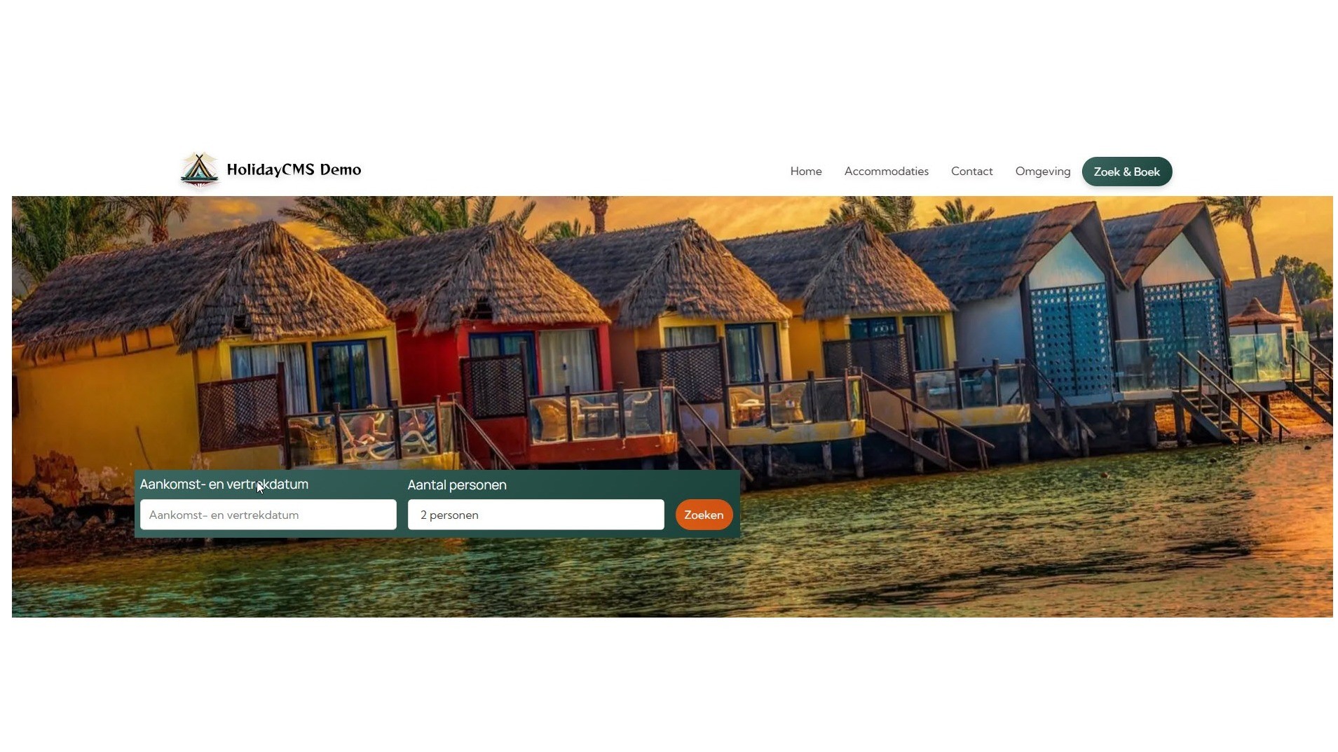 Website mit CMS und Online-Reservierungssystem