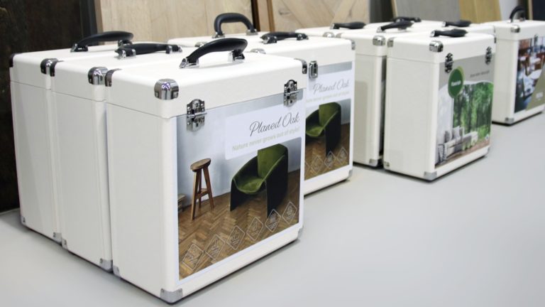 Samplecases of all Flamingo Parket Collections