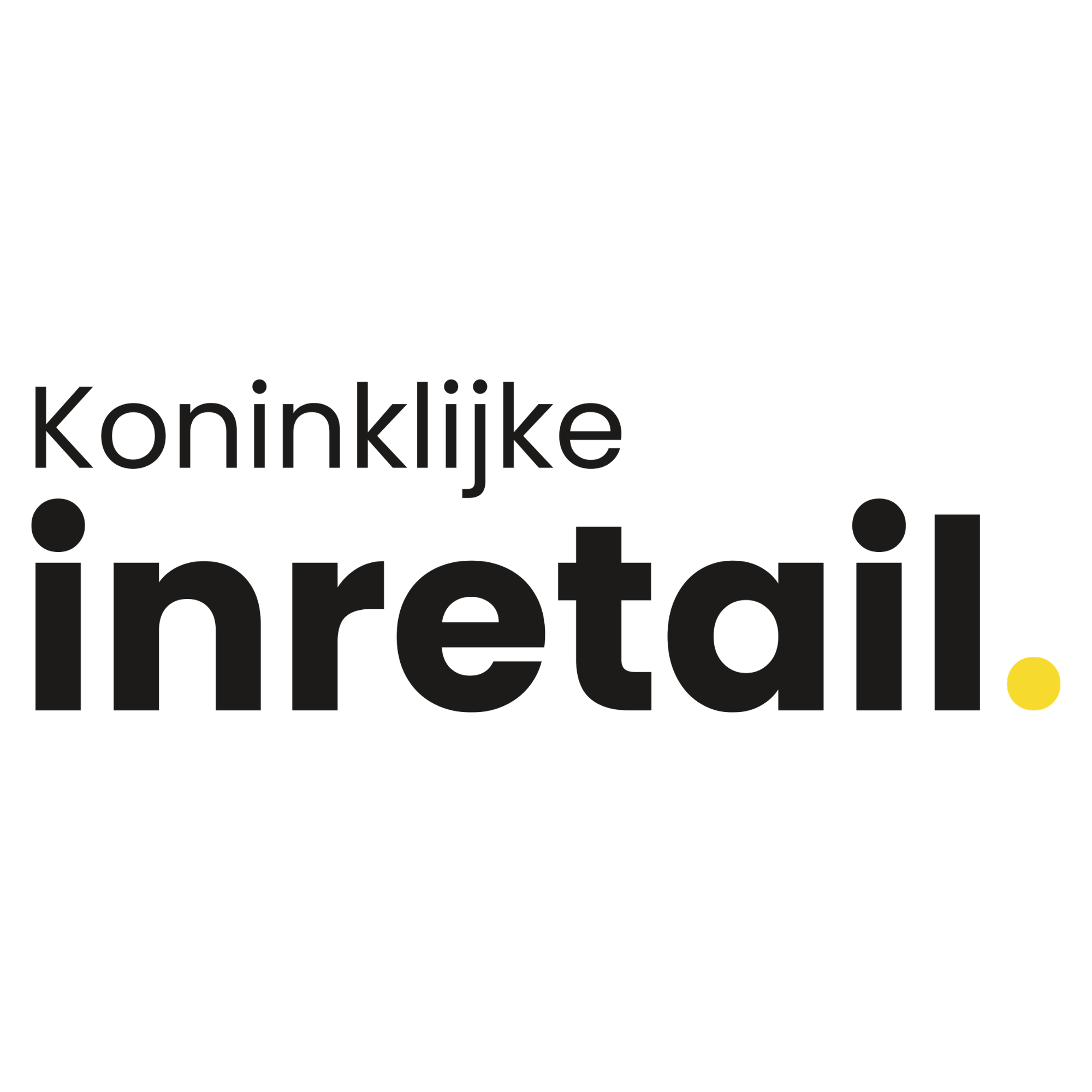 Logo van Koninklijke Inretail met gele stip