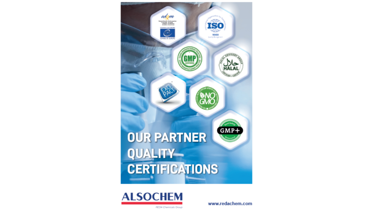 ALSOCHEM  PARTENERS QUALITY CERTIFICATIONS