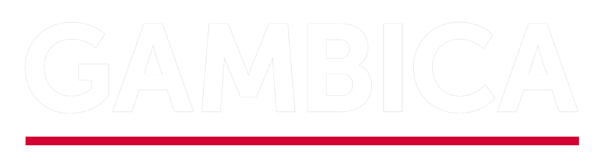 GAMBICA logo white red line