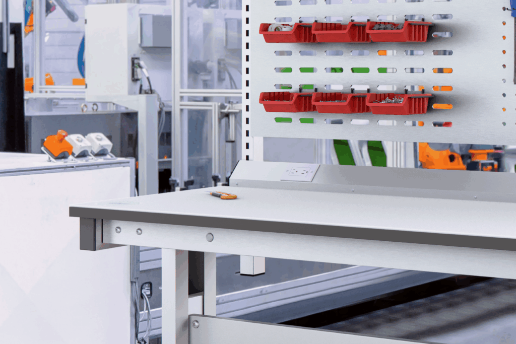 rhino heavy duty mat on workstation