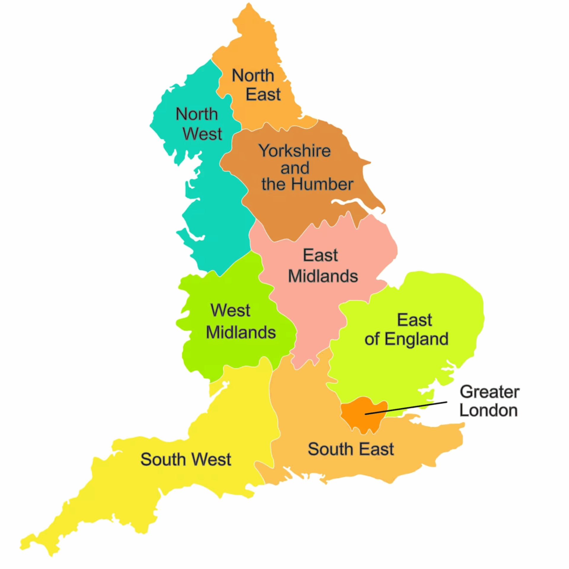 England regions attending Advanced Engineering