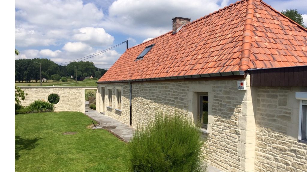 Enduit à la chaux imitation pierre