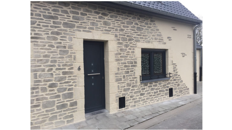 Enduit à la chaux imitation pierre