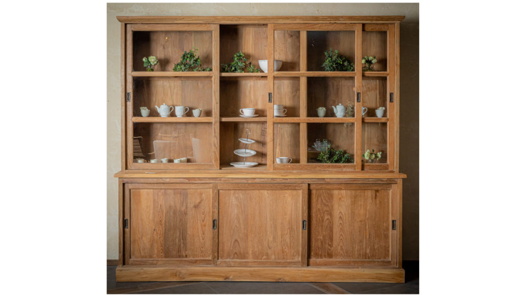 Vitrine en teck
